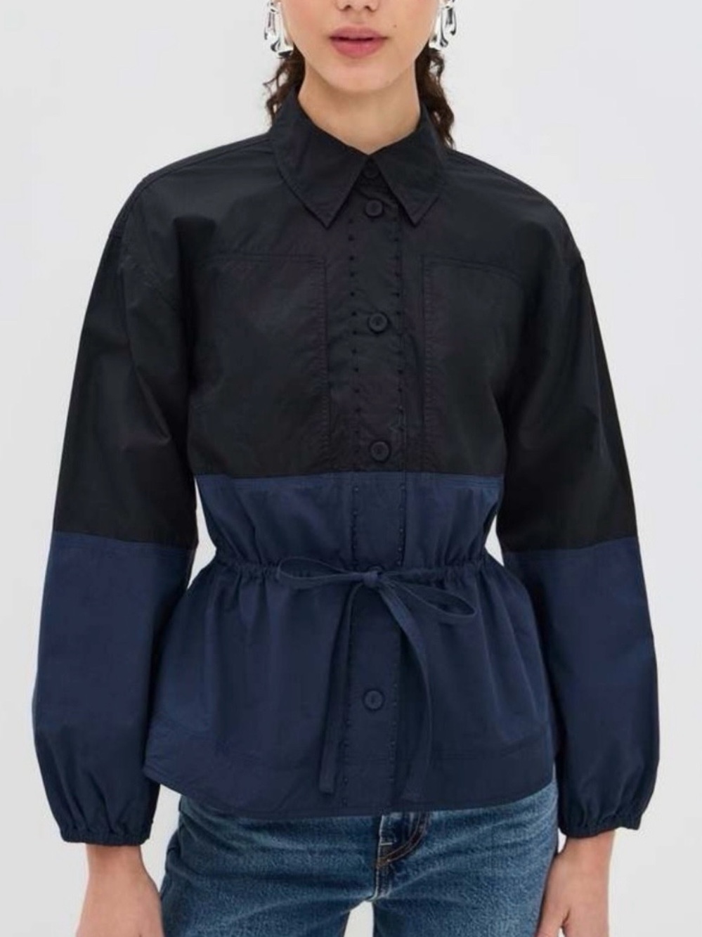 Ulla Johnson NWT Arlo Jacket Twilight Colorblock Black/Blue